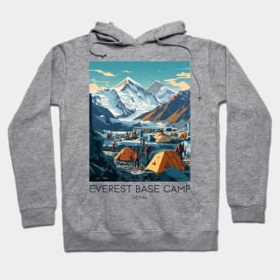 A Pop Art Travel Print of Mount Everest - Nepal Hoodie